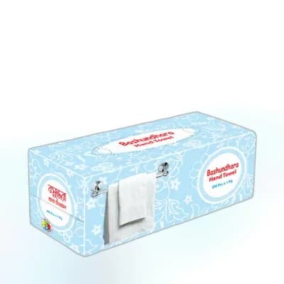 Bashundhara Hand Towel White (200 X 1) ply Box
