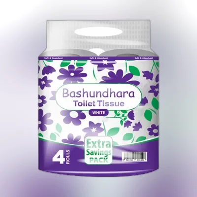 Bashundhara Toilet Tissue White Extra Savings Pack