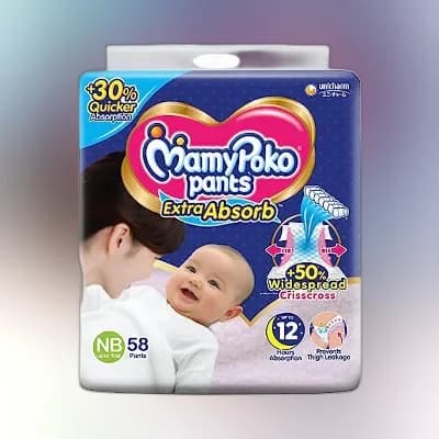 MamyPoko Pants Diaper Extra Absorb Pant New Born (0-5 kg)