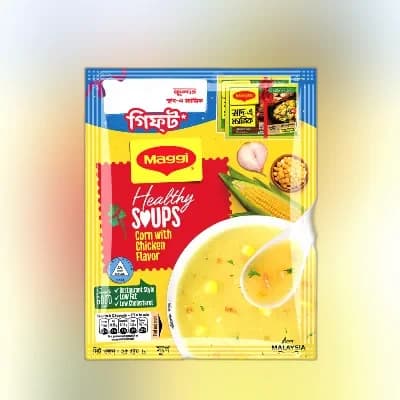 Nestle Maggi Healthy Soup Corn With Chicken (Free Nestle Maggi Shaad-e Magic Seasoning Mix Sachet 4 gm 2 pcs)