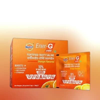 Nutri+ Ener-G Fortified Tasty Saline Orange Flavored 9 gm