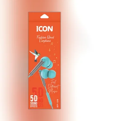 Icon In-Ear Earphone 5D Sound Effects White (IEP-105)