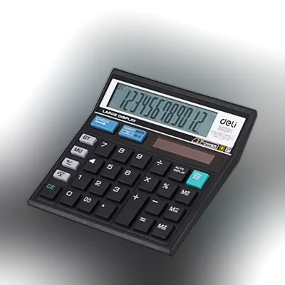 Deli Desktop Calculator 12 Digit (Black)