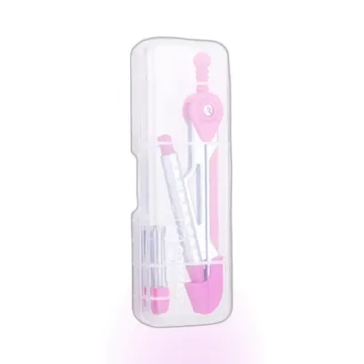Deli Compass With Lead Pencil (Pink)