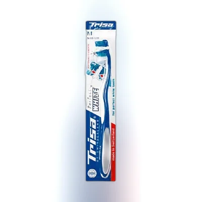 Trisa Toothbrush Perfect White Medium (Assorted colour)