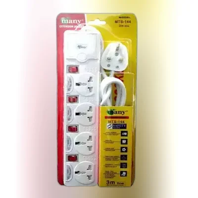 Many 4 Socket Power Converter Multi Plug (3 Pin)