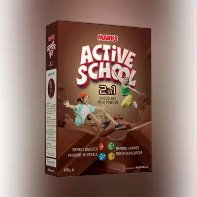 Marks Active School 2 in 1 Chocolate Milk Powder