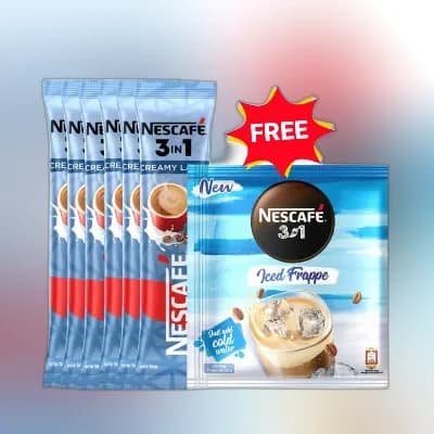 Nestle Nescafe Creamy Latte Coffee 18 gm (Free Nescafe Iced Frappe Coffee 1 pcs)